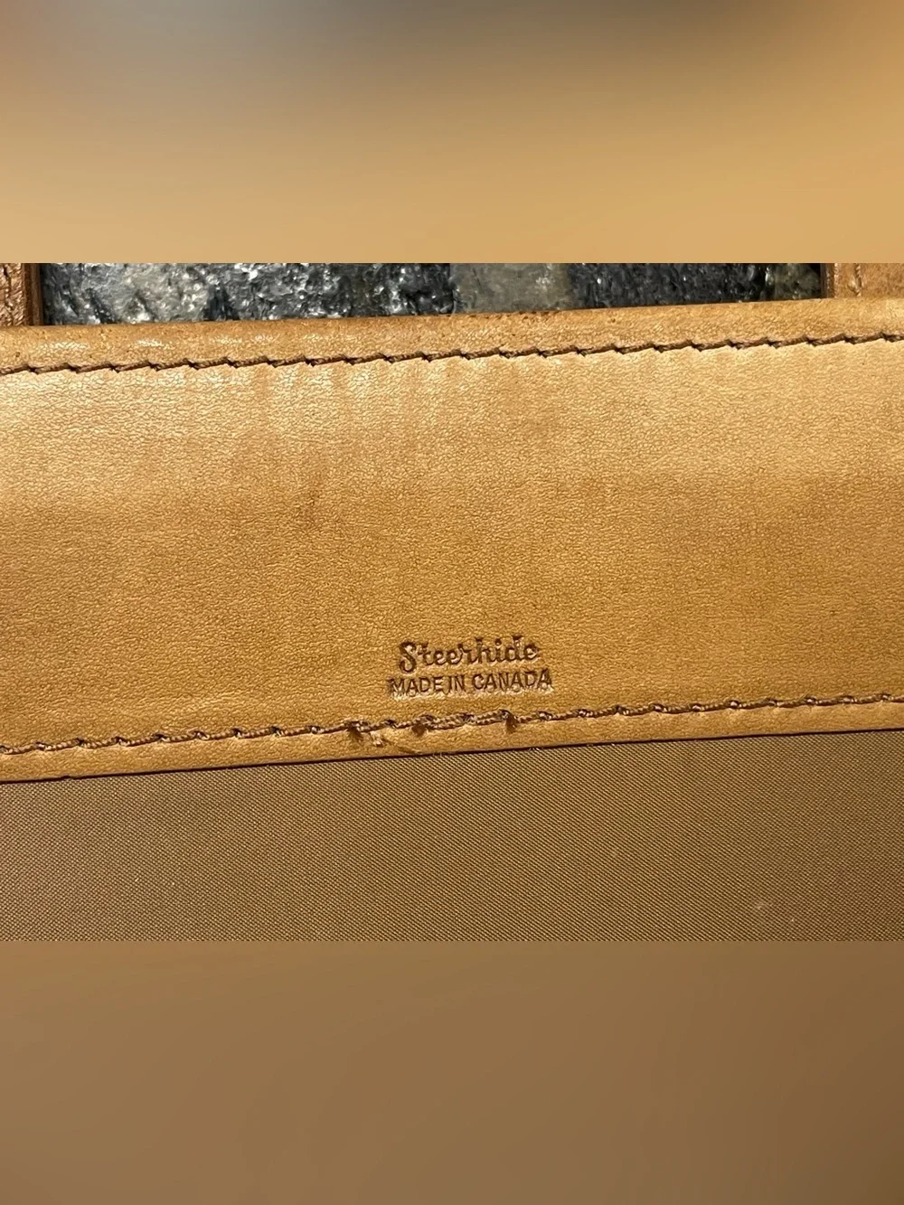 Renwick Tan Leather Briefcase with Top Carry Handle